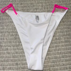 white bikini bottoms